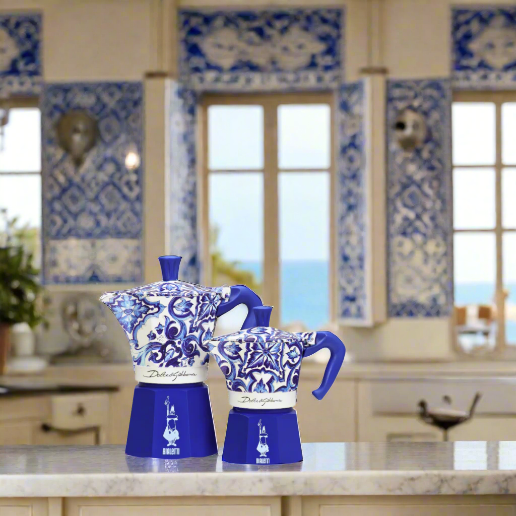 Moka Bialetti Dolce&Gabbana Mediterranean Blue Gift Set 6 Cup