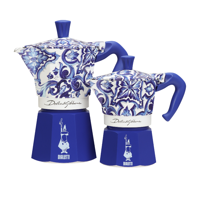 Moka Bialetti Dolce&Gabbana Mediterranean Blue Gift Set 6 Cup
