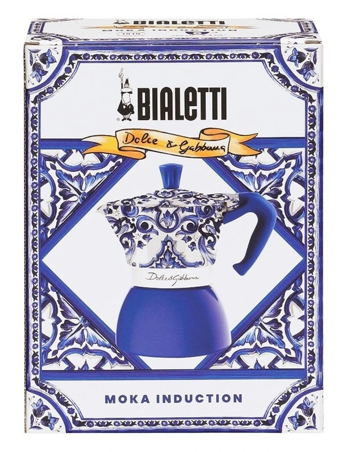 Bialetti Moka Induction 6 Cup Dolce&Gabbana Mediterranean Blue